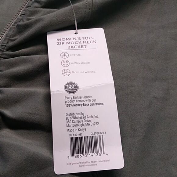 NWT Berkeley Jensen Women's Full Zip Mock Neck Jacket 2XL - Picture 4 of 9